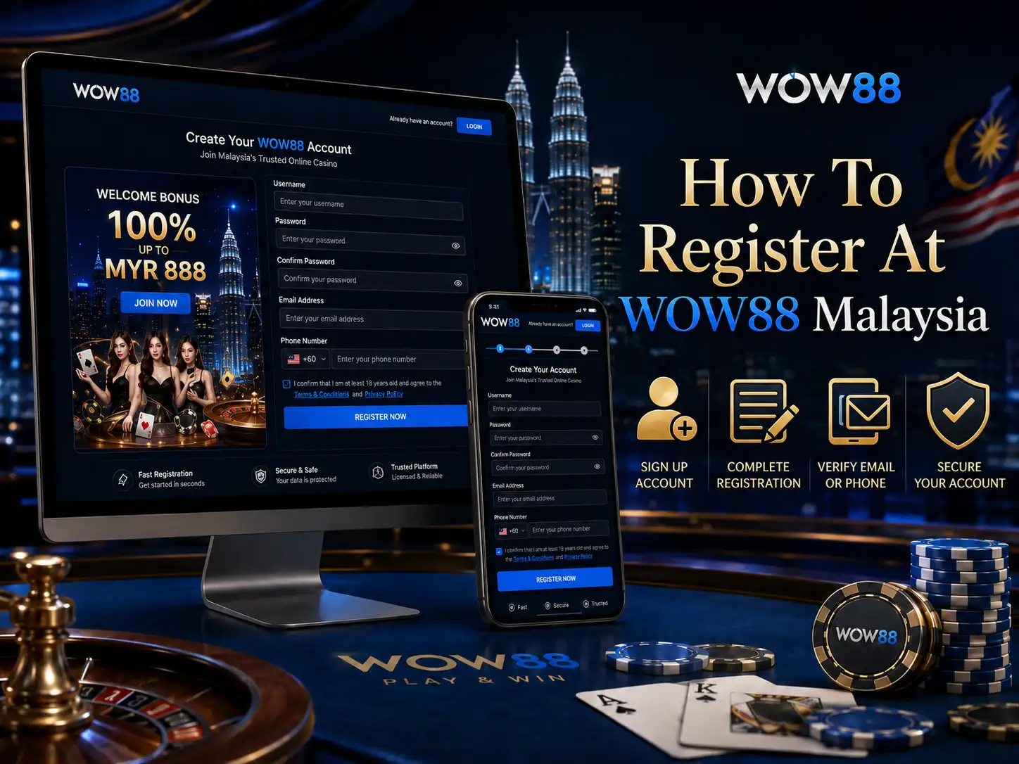 How To Register At WOW88 Malaysia